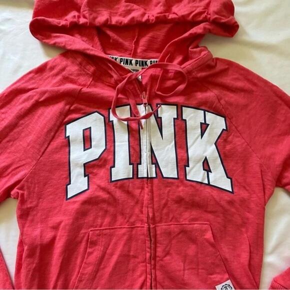 Victoria Secret Pink Coral Zip Up jacket - Picture 2 of 3